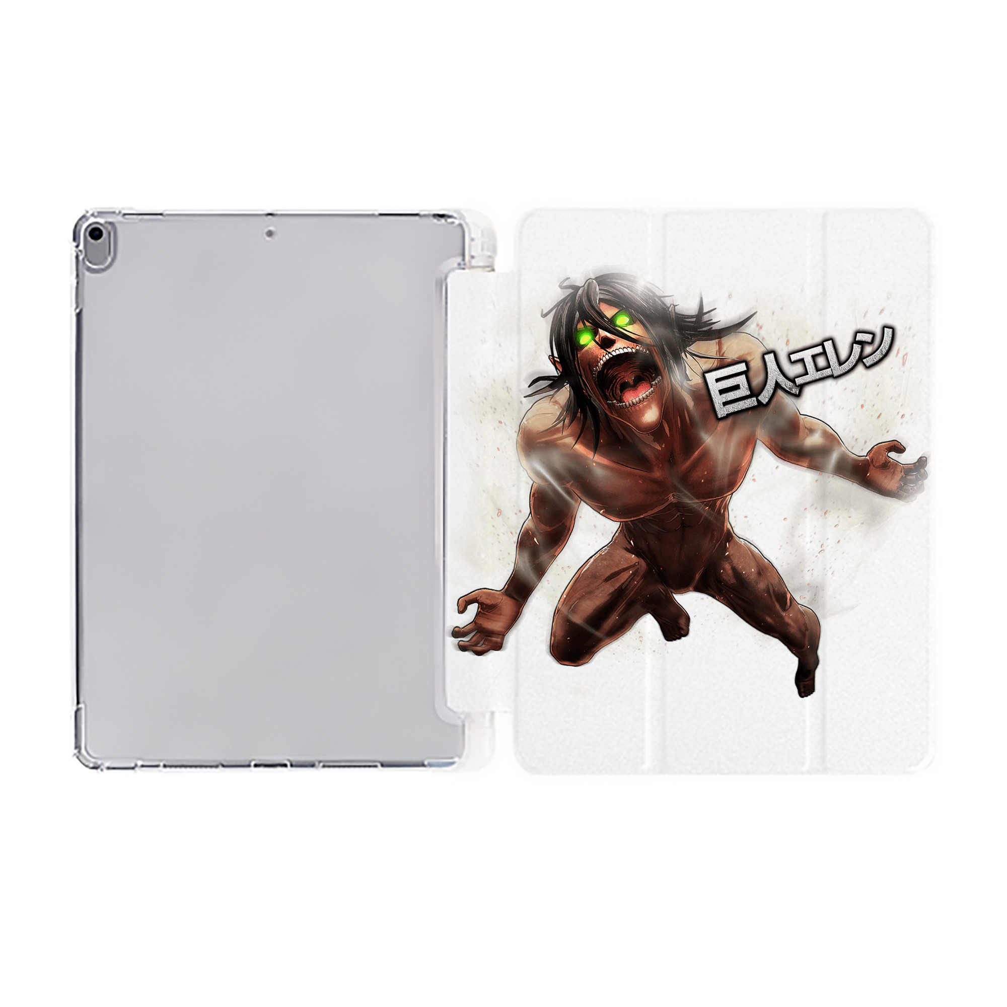 （画像用） 進撃の巨人 Attack on Titan IPad ケース ペン収納付き 三つ折りスタンド PUレザー×シリコン 対応機種9.5/10.5/10.9インチ